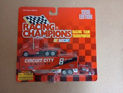 1996 NASCAR #8 Hut Stricklin Circuit City Racing1/87 Diecast  Transporter & Car  - Image 1 of 3