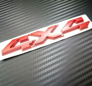 Car Badge 4x4 4 X 4 3D Metal Red Four wheel drive for RAM 1500 Emblem Sticker - Foto 1 di 6