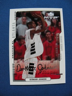 2000 UD MVP Basketball Silver Script R/C Dermarr Johnson Atlanta Hawks #203 - Image 1 of 4