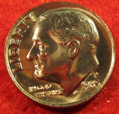 1985 (P) Philadelphia Roosevelt Clad Dime - Uncirculated - Image 1 of 3
