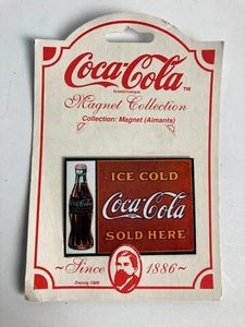 Coca Cola Promo Merchandise Soft Drink Fridge Magnet NOS 1990s Sold Sign - Picture 1 of 2