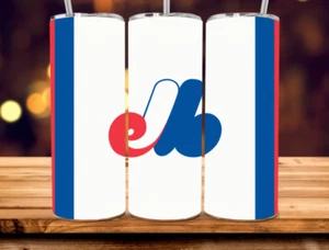 Montreal Expos Stainless Steel MLB Baseball Travel Tumbler & Metal Straw - 20 Oz - Picture 1 of 1