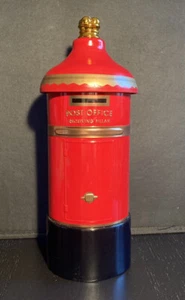 Grandma Wilds Red Post Box Vtg Tin Storage Biscuit Empty See Description SCUFF - Picture 1 of 2