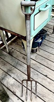 Antique Potato Pitch Fork late 19th to early 20th-century 41” Tall - Image 1 of 4