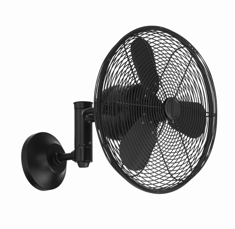 Bellows IV Indoor with Outdoor 14" Wall Fan in Flat Black - Image 1 of 1