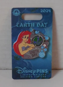 Disney Pin Ariel Earth Day 2024 Little Mermaid Spinner Pin - Picture 1 of 2