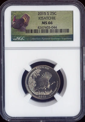2015-S Kisatchie Quarter NGC MS66 Holiday Sale 🎁 - Image 1 of 2