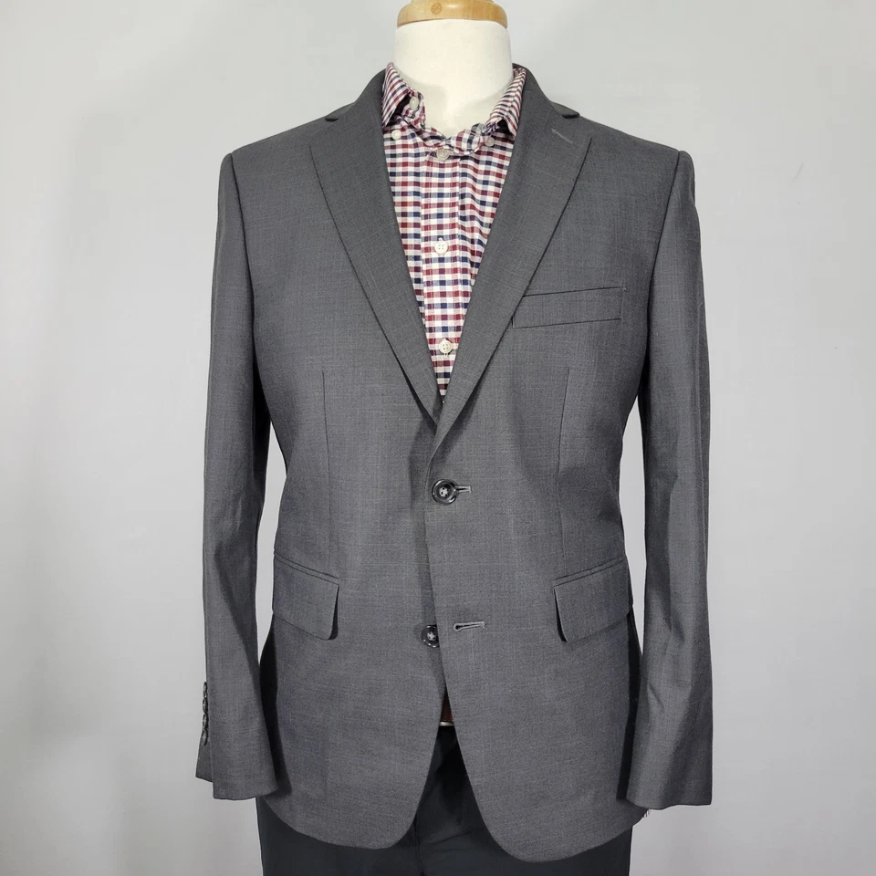APT.9 Men's Sport Coat Blazer Gray Polyester Blend Premier Flex Slim Fit 40S - Image 1 of 4