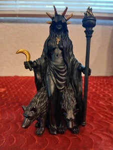 SEXY GOTHIC WOLF GÖTTIN FRAU STATUE FIGUR - WÄCHTERWÖLFE - WUNDERSCHÖN - Bild 1 von 5