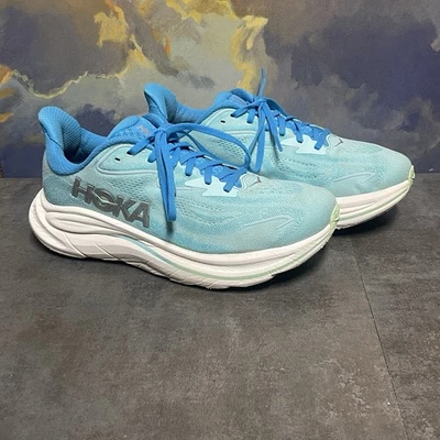 Zapatos para correr Hoka One One Clifton 10 ancho 1162050 azul cielo para mujer talla 9,5 Foto 1 de 4