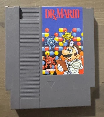 Dr. Mario Doctor Mario NES Puzzle Game Nintendo Tested Working! - Image 1 of 4