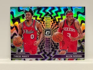 2024-25 Donruss Optic - Tyrese Maxey/Allen Iverson; Optical Illusions Prizm #3 - Bild 1 von 2