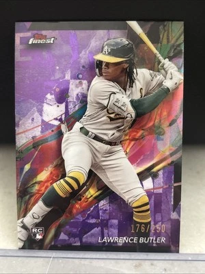 2024 Topps Finest Lawrence Butler Purple Refractor Rookie RC 176 /250 - Image 1 of 4