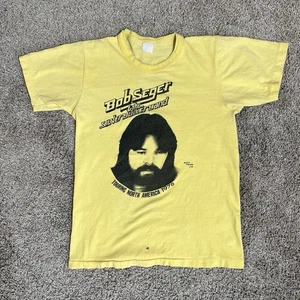 Camisa Bob Seger & Silver Bullet Band Touring North America 1978 para mujer pequeña de colección - Imagen 1 de 7