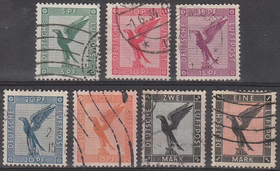 Stamp Germany Reich Mi 378-83 Sc C27-34 1926 Luftpost Airmail Eagle Empire Used - Image 1 of 1