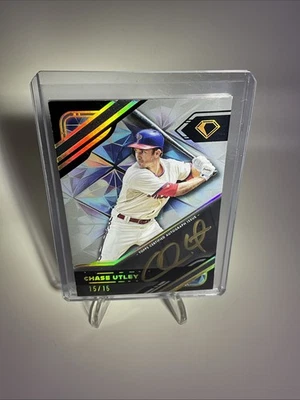 Chase Utley 2025 Topps Diamond Icons Black Polychromatink Gold Auto Phillies /15 - Image 1 of 3