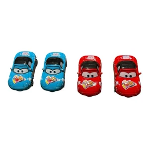 Disney Pixar Coches Mia & Tia Rojo Y Azul Dinoco Lote De 4 Sueltos - Imagen 1 de 5