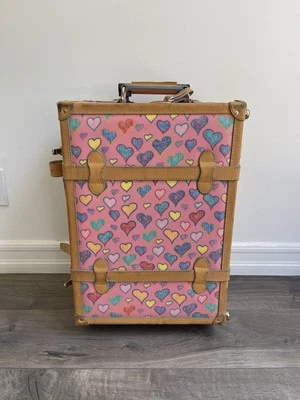 Maleta de viaje baúl de mano rosa Dooney & Bourke Signature ¡Rara! Foto 1 de 4