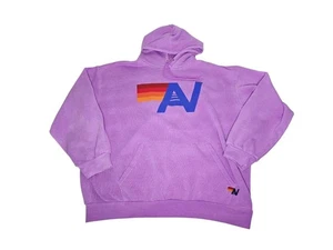 Aviator Nation Logo Pullover Relaxed Hoodie UNISEX Gr. XL Lila Sweatshirt - Bild 1 von 10