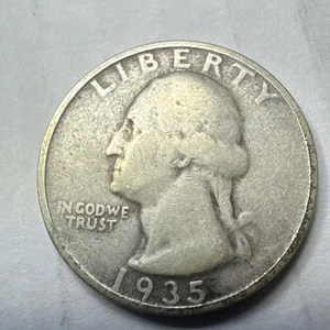 Cuarto de plata Washington 1935-D.  Envío combinado en varios pedidos. - Imagen 1 de 2