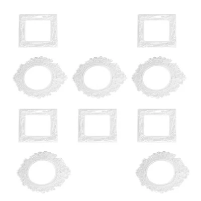 10Pcs Vintage Picture Frames Jewelry Photo Props Frame Small Photo Frame Decors - Image 1 of 4