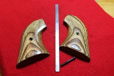 Heritage Arms, Rought Rider, Revolver 22l/r parts, grips w/ screw, wood #2b - Image 1 of 4