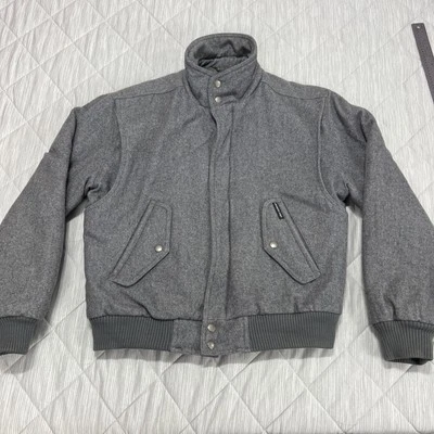 Members Only Jacket Mens 40 Gray Wool Blend Lined Heavyweight Pockets EUC - Image 1 of 4