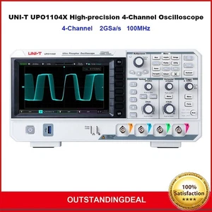 UNI-T UPO1104X 4-Channel Oscilloscope 2GSa/s 100MHz Oscilloscope with Alarm ot25 - Picture 1 of 2