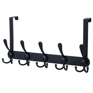 Over The Door Hooks,Coat Rack for Hanging Clothes Hat Towel (Heavy Duty Black... - Picture 1 of 7