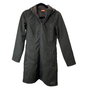 Merrell Select Regulate Jacket Coat Womens Size XS Knee Length Gray Hooded Zip - Picture 1 of 13