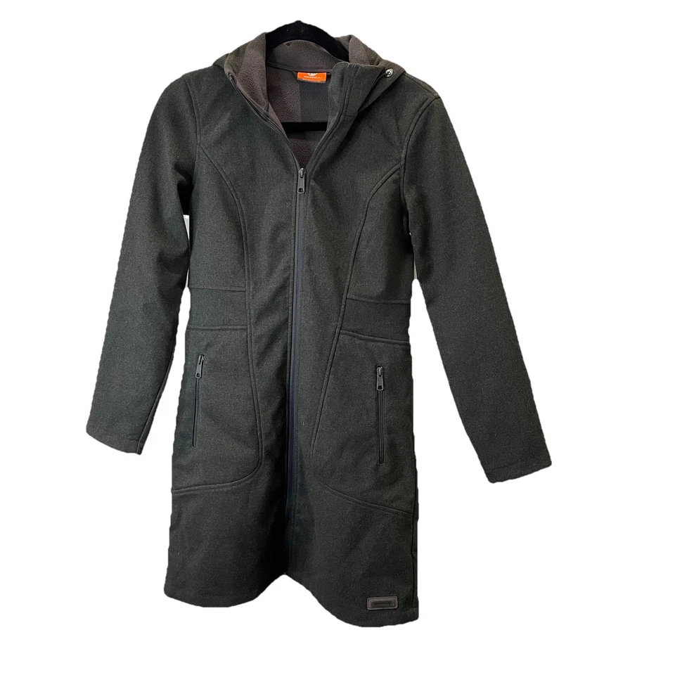 Merrell Select Regulate Jacket Coat Womens Size XS Knee Length Gray Hooded Zip - Image 1 of 4