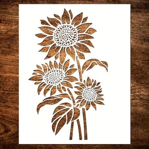 Garden Fence Large Flower Stencils - Reusable Floral Stencil DIY Decoration f... - Picture 1 of 7