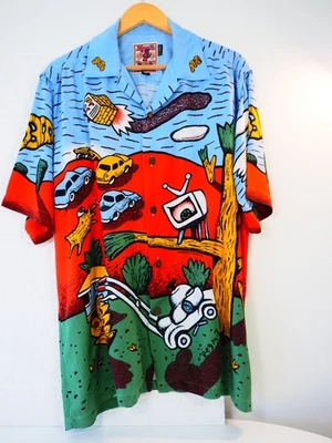 Camisa Mambo Loud manga curta Lost Weekend muito rara - Imagem 1 de 4