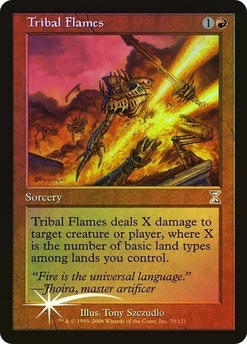 Time Spiral  Timeshifted MTG  Foil   Tribal Flames  Magic  NM NICE!!! - Image 1 of 1