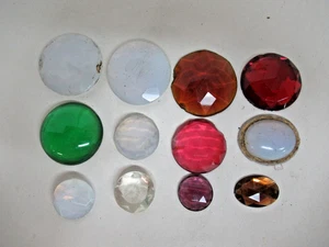 LOTE DE 12 JOYAS DE VIDRIO PARA LÁMPARAS DE ACEITE DE BIBLIOTECA VICTORIANAS U OTRAS COLGANTES - Imagen 1 de 8