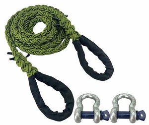 18 mm olivgrün Nylon Kinetic 6T Recovery Abschleppseil x 4,5 m mit 3,25 t Schäkeln - Bild 1 von 8