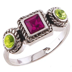 Park Lane "SPECTRA"  RING - Rhodium Silver  W/ Swarovski Crystals - SIZE 6   $42 - Picture 1 of 4