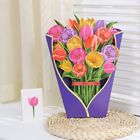 For Birthday Greeting Card Tropical Bloom Paper Flowers 3D Pops-Up Bouquet