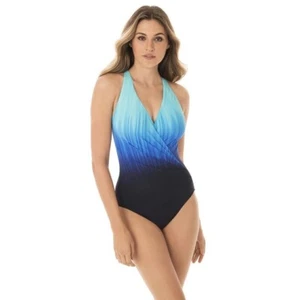 Miraclesuit Belle Trois Twilight Sunrise Wrapsody Swimsuit All-In-One size UK10 - Picture 1 of 10