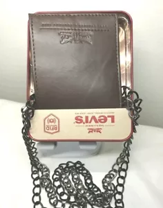 Portefeuille homme neuf en cuir Levi's système antivol carte de crédit RFID pliante et multi-slot - Photo 1/3