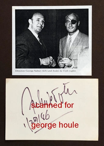ANDRE DE TOTH - SIGNED - DIRECTOR - HOUSE OF WAX - VINCENT PRICE - 7 WIVES Cover