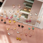 Boucles d'oreilles en acrylique doux coloré pour femmes filles