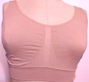 Jockey RN 61683 Beige Nylon Wireless Sports Bra Size L (50) - Picture 1 of 14