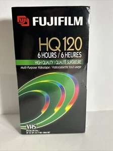 Fuji Film VHS Blank Video Tape 6 hours HQ 120 High Quality New Sealed - Picture 1 of 6