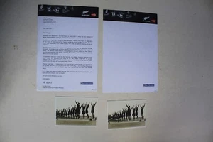 NZ All Blacks 100 Years Test Rugby 2003 Christchurch School Letter & Postcards 2 - Picture 1 of 3