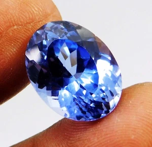 Piedras preciosas sueltas de benitoita natural de 13,85 quilates extremadamente raras e impecables certificadas @ - Imagen 1 de 8