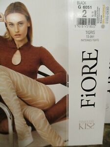 FIORE  TIGER STRIPPED DESIGN TIGHTS PANTYHOSE 3 SIZES 15 DEN 3 COLORS NEW STYLE
