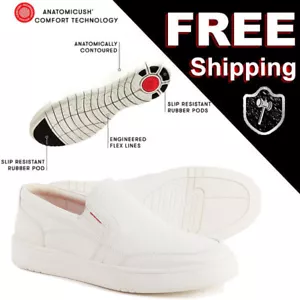 Tenis urbanas de patín blanco sin cordones de cuero FitFlop Rally X para hombre, talla 11M - Imagen 1 de 10