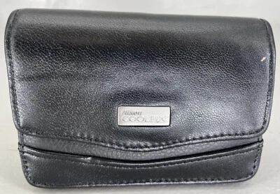 Black Nikon Coolpix Leather Belt Holstered Camera Holder for quick access - Image 1 of 4