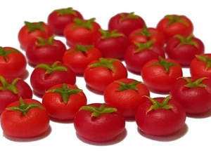 Barbi Dollhouse Miniature Food Mini Tomatoes Vegetable Fruit Plump Red Lot 👻🧲6 - Picture 1 of 12
